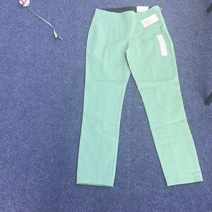 A new day side zip skinny ankle sage green pants NEW